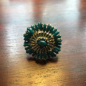 J. Crew Turquoise Flower Ring
